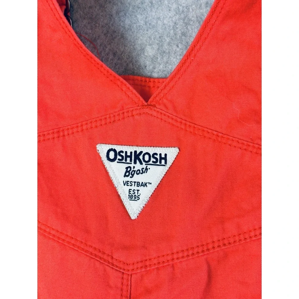 Oshkosh B'Gosh Overalls Shorts Girl's 9M Coral Baby Vestbak Adjustable Straps‎
